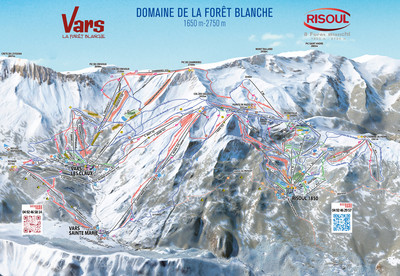 Vars - mapa tras narciarskich