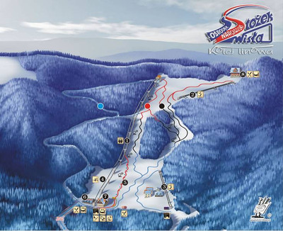 Stożek - mapa tras narciarskich
