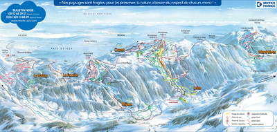Monts Jura - mapa tras narciarskich