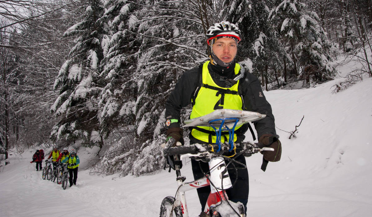 W pełni zimowy etap rowerowy, fot. Michał Unolt