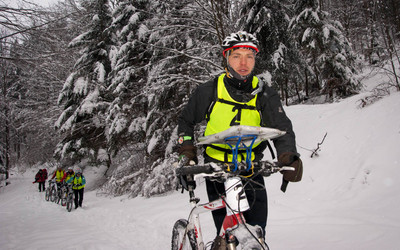 W pełni zimowy etap rowerowy, fot. Michał Unolt