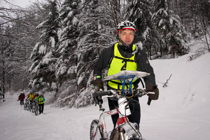 W pełni zimowy etap rowerowy, fot. Michał Unolt