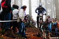 Downhill Contest 2013- Stożek-Wisła - zawodnik i kibice