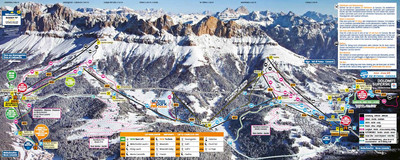 Carezza - mapa tras narciarskich