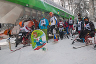 Mistrzostwa Polski Niepełnosprawnych- zawodnicy na starcie