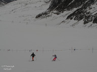 Jedziemy trawersem przy górnej stacji (foto: P.Tomczyk)