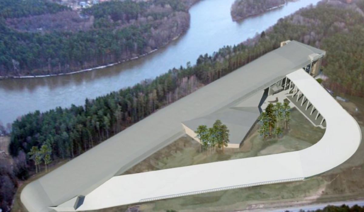 Wizualizacja ośrodka (źródło snowarena.lt)