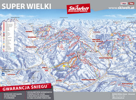 Mapa Tras SkiWelt (źródło: SkiWelt Wilder Kaiser-Brixental)