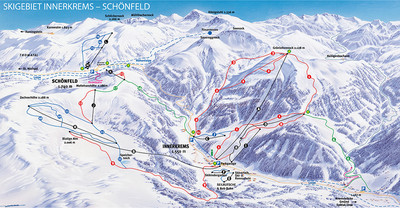 Innerkrems - mapa tras narciarskich