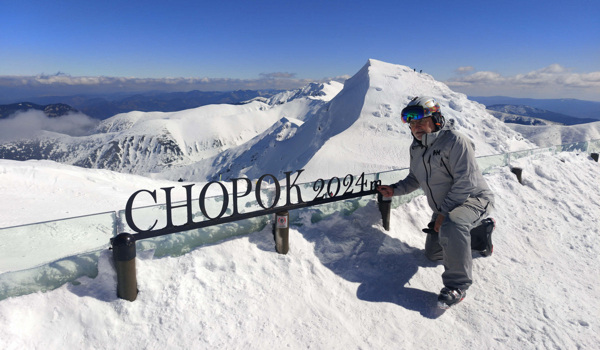 Autor na tarasie widokowym, Chopok Jasna / fot. A. Marciniak