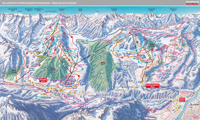 Brandnertal - mapa tras narciarskich