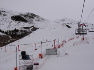 Widok z wyciągu na stok