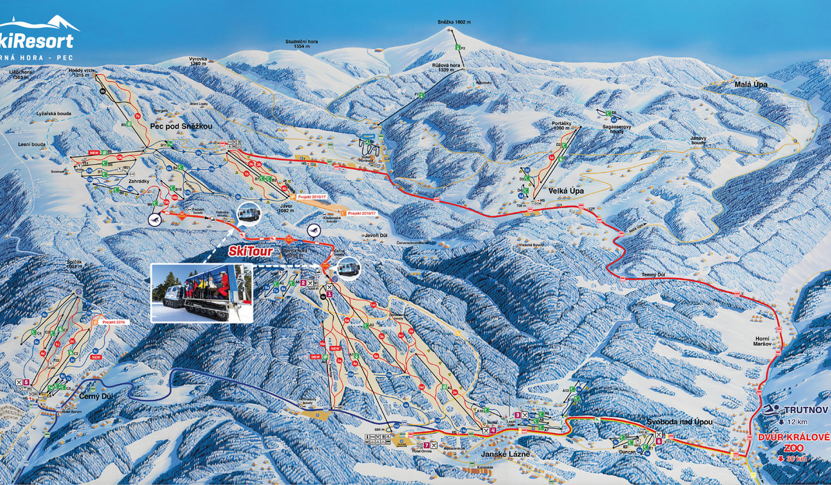 skiResort Černą hora - Pec - mapa tras narciarskich (źródło: skiresort.cz)