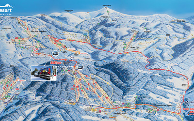 skiResort Černą hora - Pec - mapa tras narciarskich (źródło: skiresort.cz)