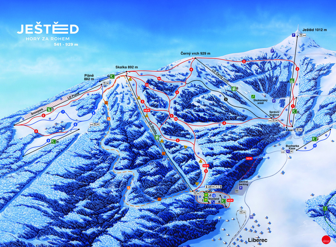 Mapa tras w Jested (źródło: sitour)