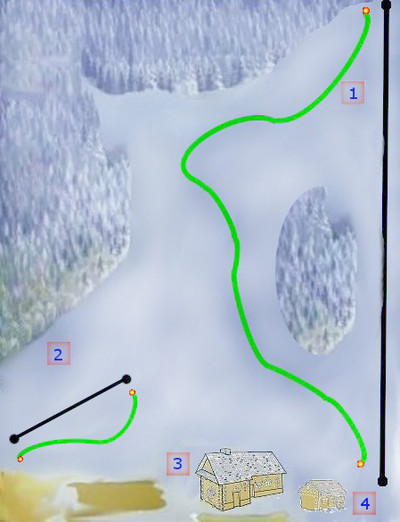 Skomielna Czarna - mapa tras narciarskich