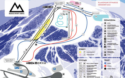 Mapa Beskid Sport Arena (źródło: BSA)