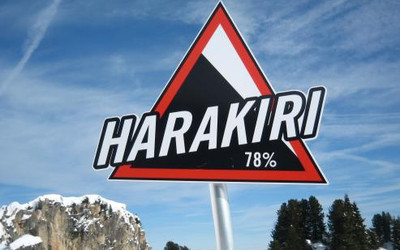 78% nachylenia - Trasa Harakiri