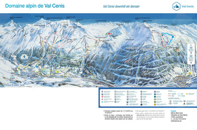 Val Cenis - mapa tras narciarskich