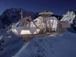 Wizualizacja górnej stacji Skyway Monte Bianco (źródło: Funivie Monte Bianco)