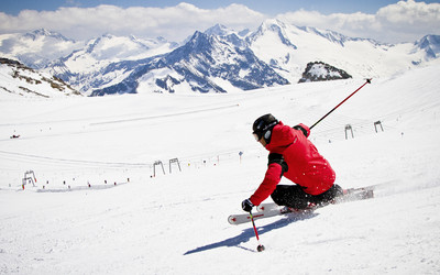 Narty na lodowcu Hintertux