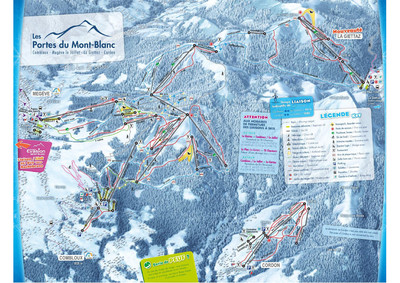 Combloux - mapa tras narciarskich