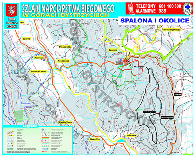 Spalona - Mapa tras biegowych