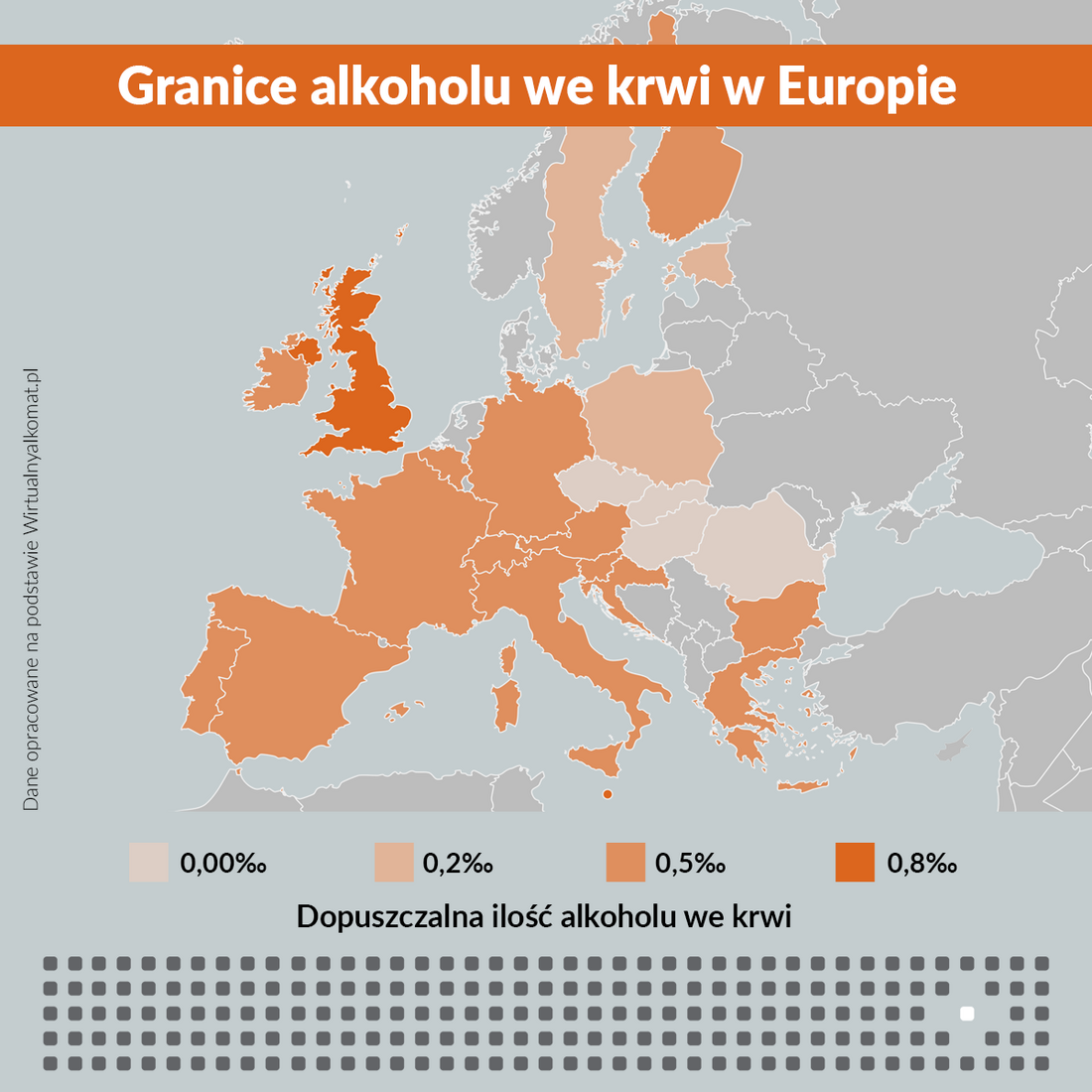 Dopuszczalna ilość alkoholu w Europie