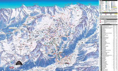 Ischgl - mapa tras narciarskich