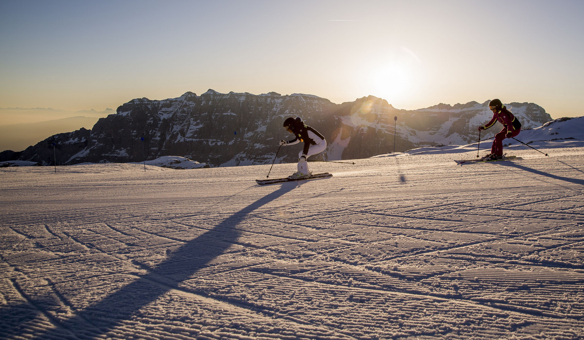 Trentino narty o świcie w Madonna di Campiglio (foto: F. Modica)