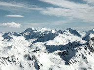 Alpy ze szczytu La Grande Motte