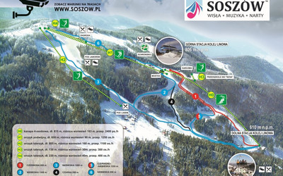 Soszów Wisła - mapa tras (źródło: soszow.pl)