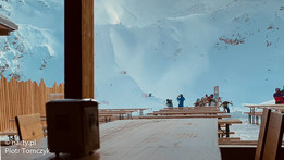 Widok z restauracji na trasy na lodowcu Presena (fot. P. Tomczyk)