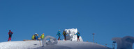Rzeźby lodowe na szczycie