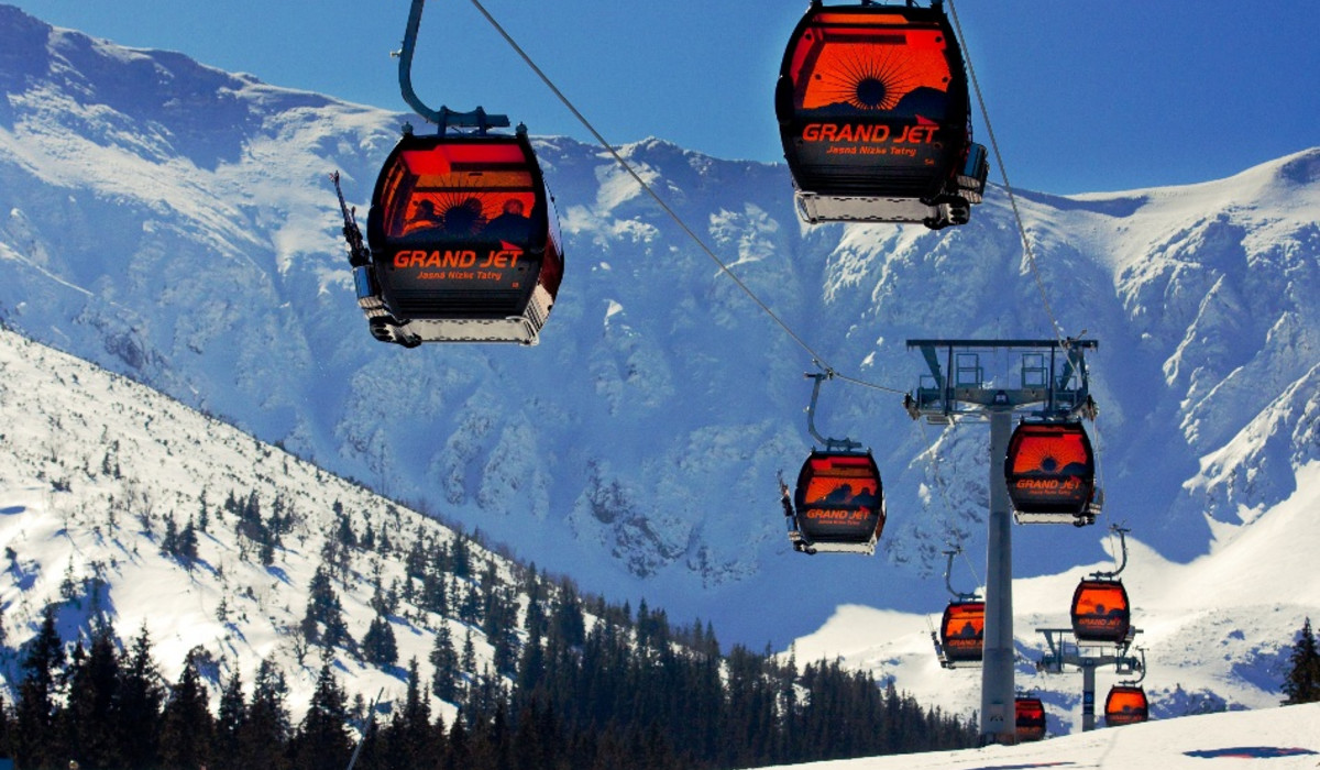 Słowacja Jasna Chopok Niskie Tatry, gondola Grand Jet