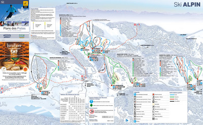 Les Rousses - mapa tras narciarskich