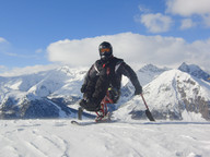 Włochy- Livigno- narciarz