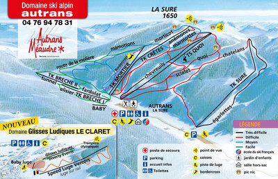 Autrans - mapa tras narciarskich