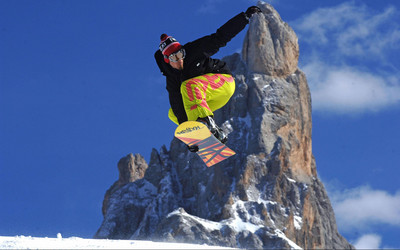 Snowboard na Passo Rolle (foto:  Pierluigi Orler Dellasega)