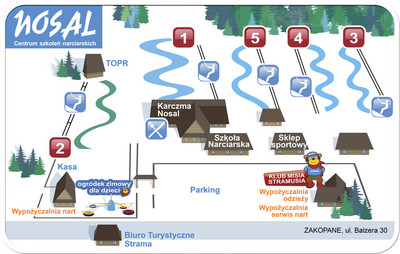 Nosal Zakopane mapa tras narciarskich