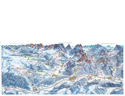 3 Zinnen - mapa tras narciarskich