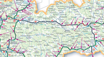 Słowacja, mapa nowych odcinków autostrad (źródło: www.ndsas.sk)