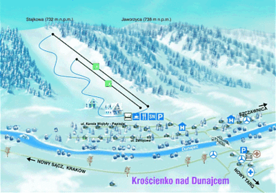 Na Stajkowej - mapa tras narciarskich