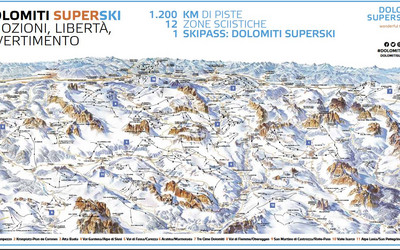 Mapa Dolomiti Superski