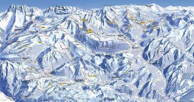 Chatel - mapa tras narciarskich