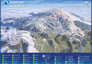 Kopaonik - mapa tras narciarskich