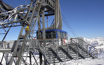 Tignes górna stacja na lodowcu (foto: P. Tomczyk)