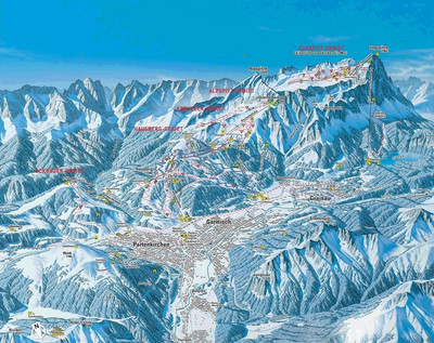 Garmisch - Partenkirchen - mapa tras narciarskich