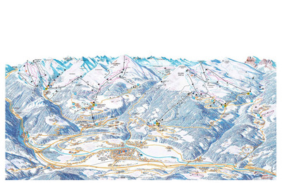 Valle Isarco / Eisacktal - mapa tras narciarskich