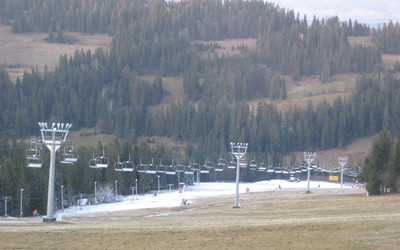 Pierwsze naśnieżanie w Rusiń-Ski